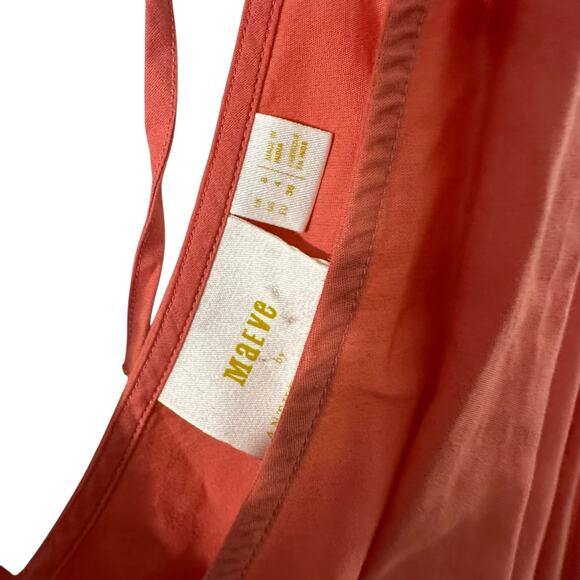 Anthropologie Maeve Tiered Midi Dress in Coral Rose - Picture 6 of 6